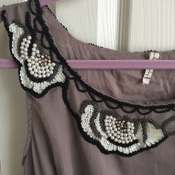 Beautiful dusty grey purple dress - Picture 3 of 8